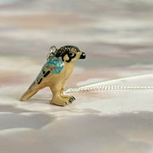 Load image into Gallery viewer, Egyptian Falcon Bird Porcelain Pendant Necklace
