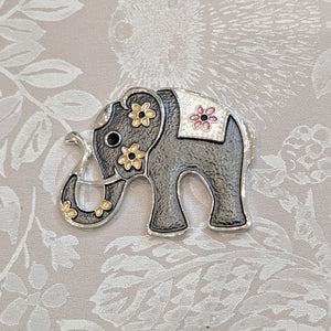 Vibrant Elephant Magnetic Brooch
