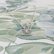 Load image into Gallery viewer, Solid 925 Sterling Silver Frog Pendant Necklace