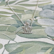 Solid 925 Sterling Silver Frog Pendant Necklace