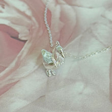 Load image into Gallery viewer, Solid 925 Sterling Silver Goose with Heart Necklace Pendant Necklace
