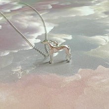 Load image into Gallery viewer, Stunning Solid 925 Sterling Silver Greyhound Whippet Pendant Necklace