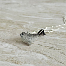 Load image into Gallery viewer, Harbour Seal Porcelain Animal Pendant Necklace