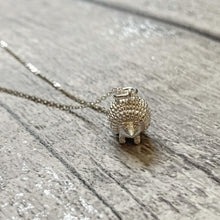 Load image into Gallery viewer, Solid 925 Sterling Silver Lucky Hedgehog Pendant Necklace