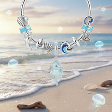 Load image into Gallery viewer, Sterling Silver Jellyfish Pendant/Bracelet Charm