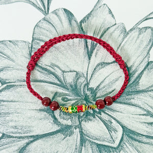 Lucky Feng Shui Natural Cinnabar Koi Carp Fish Bracelet