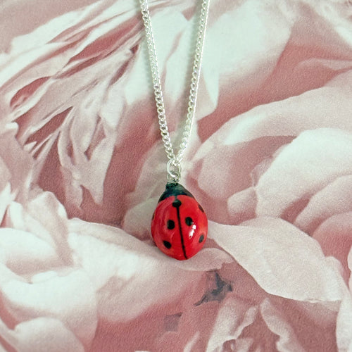 Ladybird Porcelain Pendant Necklace