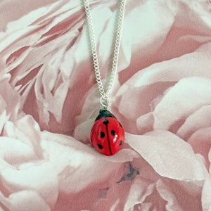 Ladybird Porcelain Pendant Necklace