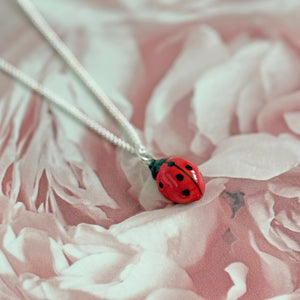 Ladybird Porcelain Pendant Necklace