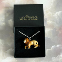 Load image into Gallery viewer, Lion Porcelain Animal Pendant Necklace