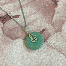 Load image into Gallery viewer, Certified Jade and Sterling Silver Agogo Pendant Necklace