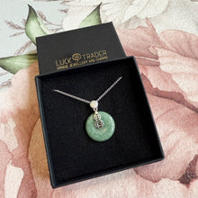Load image into Gallery viewer, Certified Jade and Sterling Silver Agogo Pendant Necklace