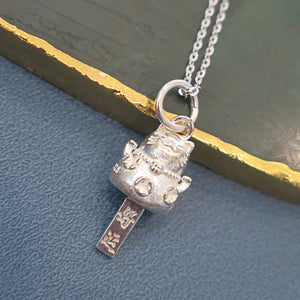 Sterling Silver Maneki Neko Lucky Cat Pendant Necklace