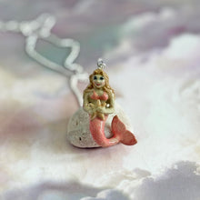 Load image into Gallery viewer, Mermaid Porcelain Pendant Necklace