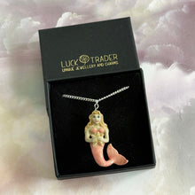 Load image into Gallery viewer, Mermaid Porcelain Pendant Necklace