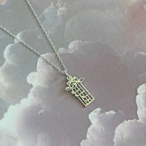Solid 925 Sterling Silver Musical Notation Music Note Pendant Necklace