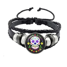 Load image into Gallery viewer, Day of the Dead Sugar Skull Bracelet