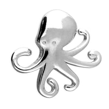 Load image into Gallery viewer, Sterling Silver Octopus Labret Stud Earring for helix, tragus, and conch piercings