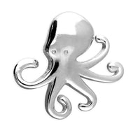Sterling Silver Octopus Labret Stud Earring for helix, tragus, and conch piercings