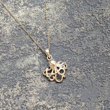 Load image into Gallery viewer, Solid 925 Sterling Silver Octopus Pendant Necklace