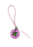 Lucky Real Four Leaf Clover Heart Mobile Charm