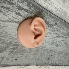 Load image into Gallery viewer, Sterling Silver Plain Sleeper Hoop Earrings