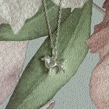 Load image into Gallery viewer, Sterling Silver Poodle Dog Pendant Necklace