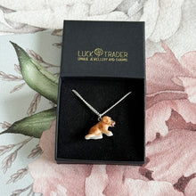 Load image into Gallery viewer, Labrador Puppy Dog Porcelain Animal Pendant Necklace