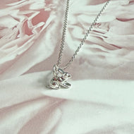 Sterling Silver Bunny Rabbit Pendant Necklace