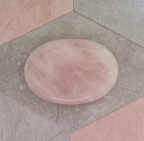 Rose Quartz Palm Stone