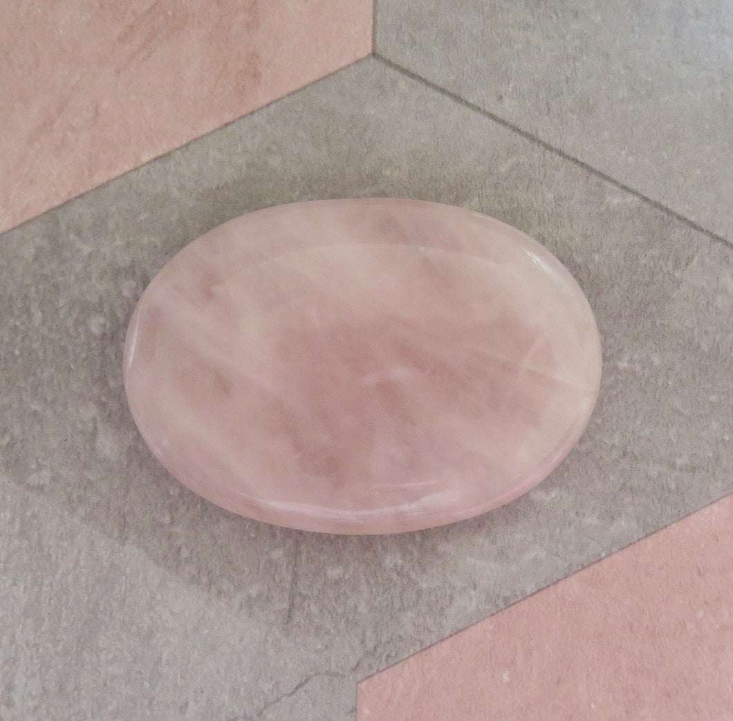 Rose Quartz Palm Stone