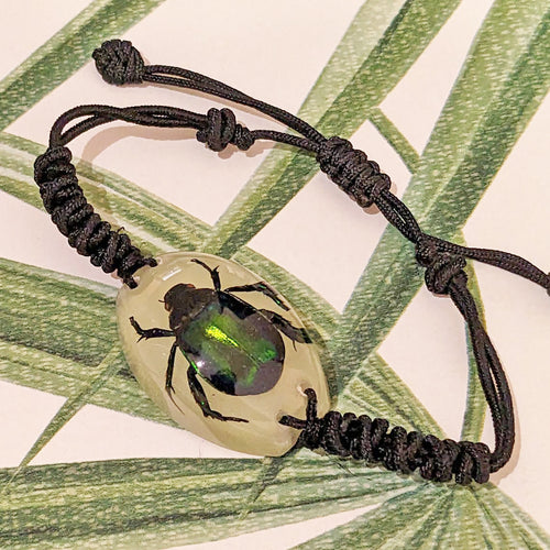 Real Egyptian Scarab Glow in the Dark Bracelet