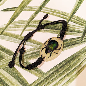 Real Egyptian Scarab Glow in the Dark Bracelet