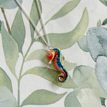 Load image into Gallery viewer, Seahorse Sealife Porcelain Pendant Necklace
