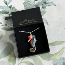Load image into Gallery viewer, Seahorse Sealife Porcelain Pendant Necklace