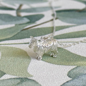 Solid 925 Sterling Silver Sheep Pendant Necklace