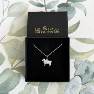 Solid 925 Sterling Silver Sheep Pendant Necklace