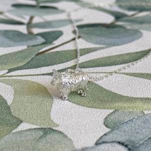 Solid 925 Sterling Silver Sheep Pendant Necklace