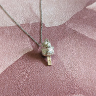 Sterling Silver Maneki Neko Lucky Cat Pendant Necklace