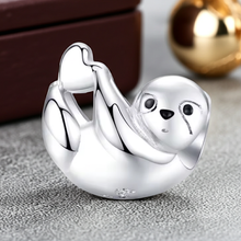 Load image into Gallery viewer, Sterling Silver Sloth Heart Pendant/Bracelet Charm