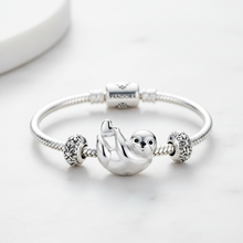 Load image into Gallery viewer, Sterling Silver Sloth Heart Pendant/Bracelet Charm