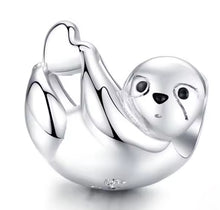 Load image into Gallery viewer, Sterling Silver Sloth Heart Pendant/Bracelet Charm