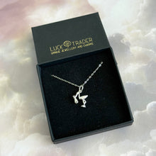 Load image into Gallery viewer, Solid 925 Sterling Silver Stork Pendant Necklace