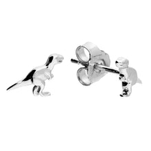 Load image into Gallery viewer, Sterling Silver T- Rex Tyrannosaurus Rex Dinosaur Stud Earrings