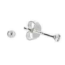 Load image into Gallery viewer, Sterling Silver Cubic Zirconia Tiny Stud Earrings