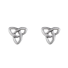 Load image into Gallery viewer, Sterling Silver Celtic Triquetra Knot Stud Earrings