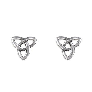 Sterling Silver Celtic Triquetra Knot Stud Earrings