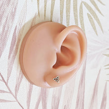 Load image into Gallery viewer, Sterling Silver Celtic Triquetra Knot Stud Earrings