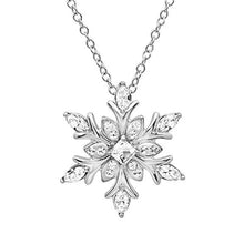 Load image into Gallery viewer, Crystal Snowflake Pendant Necklace