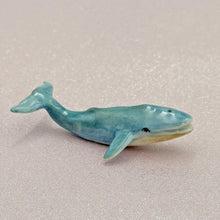 Load image into Gallery viewer, Miniature Blue Whale Figurine Porcelain Sea Animal Ornament